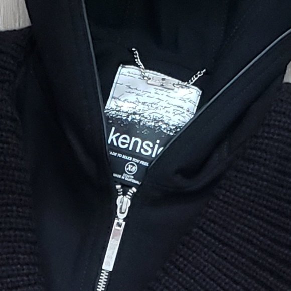 KENSIE Double Breasted Hoodie Peacoat Black Size XS - Picture 10 of 14